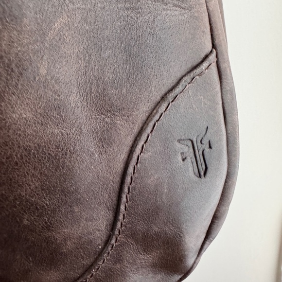 Frye Melissa Genuine Leather Hobo Dark Brown Slate - Picture 3 of 13